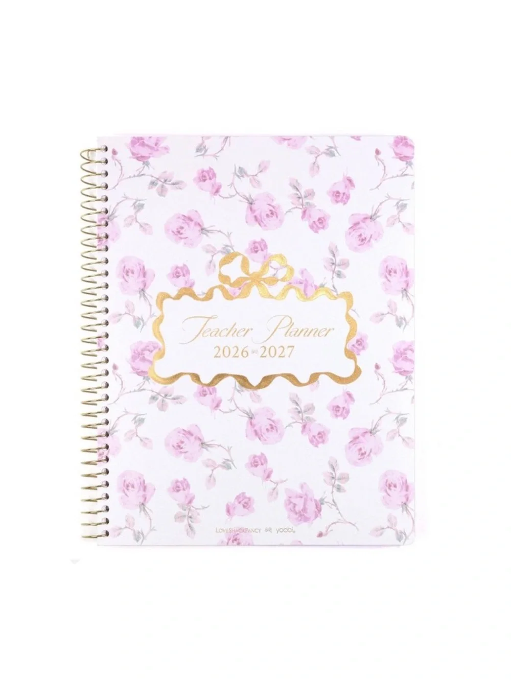 LoveShackFancy Yoobi Ribbon Rosa Teacher Planner 8.5